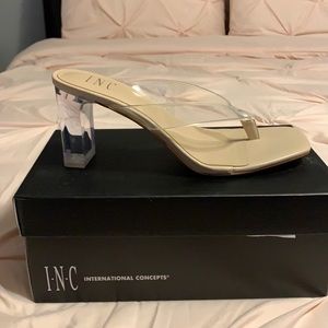 Clear thong mule, I.N.C